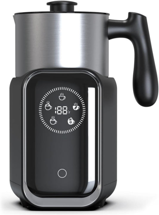 Homtone 5-in-1 Induction Milk Frother, 21oz Removable Automatic Milk Frother Dishwasher Safe for Latte, Hot Chocolate, and Hot and Cold Milk Froth, Chocolate Milk