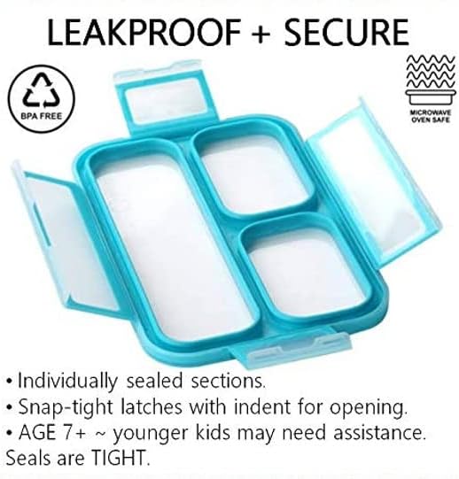 Snack Container - Small Bento Lunch Box for Kids Girls Boys Toddlers | MINI Leak-proof Boxes, Baby Bentobox for Daycare, Portion Containers, BPA-Free Pink and Blue Set of 2