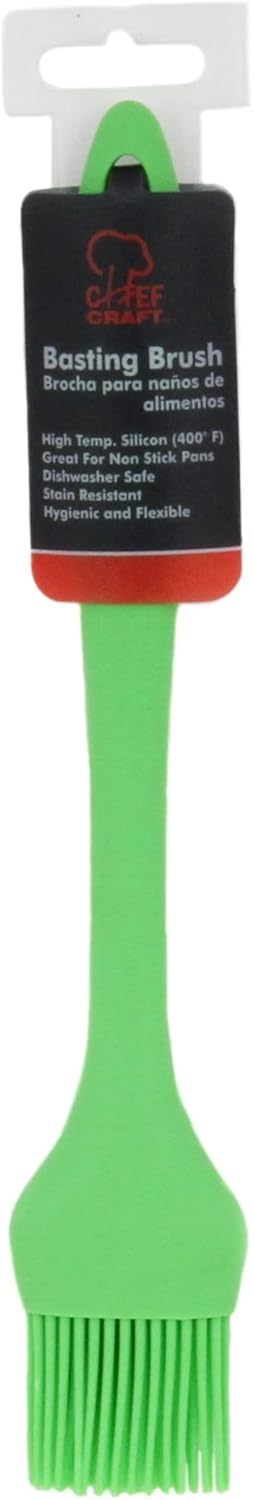 Chef Craft Premium Silicone Basting Brush, 10.25 inch, Green