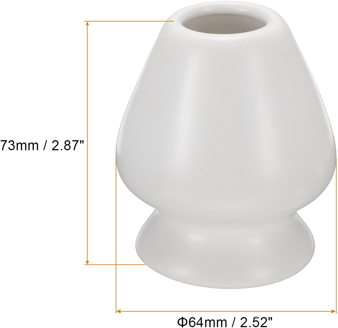 HARFINGTON Ceramic Chasen Stand 73mm Matcha Whisk Holder Teas Set Whisks Stand Traditional Matcha Tea Chasen Holder Tea Set Accessories for Tea Tasting, Matte White