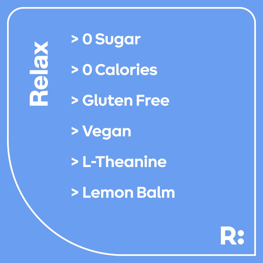 Ryde: Relax Shot | Raspberry Flavor | Lemon Balm, L-Theanine, Ginseng & Chamomile | 0 Calories, 0 Sugar | 2 FL OZ Shots | Helps You Relax* (8 Pack)