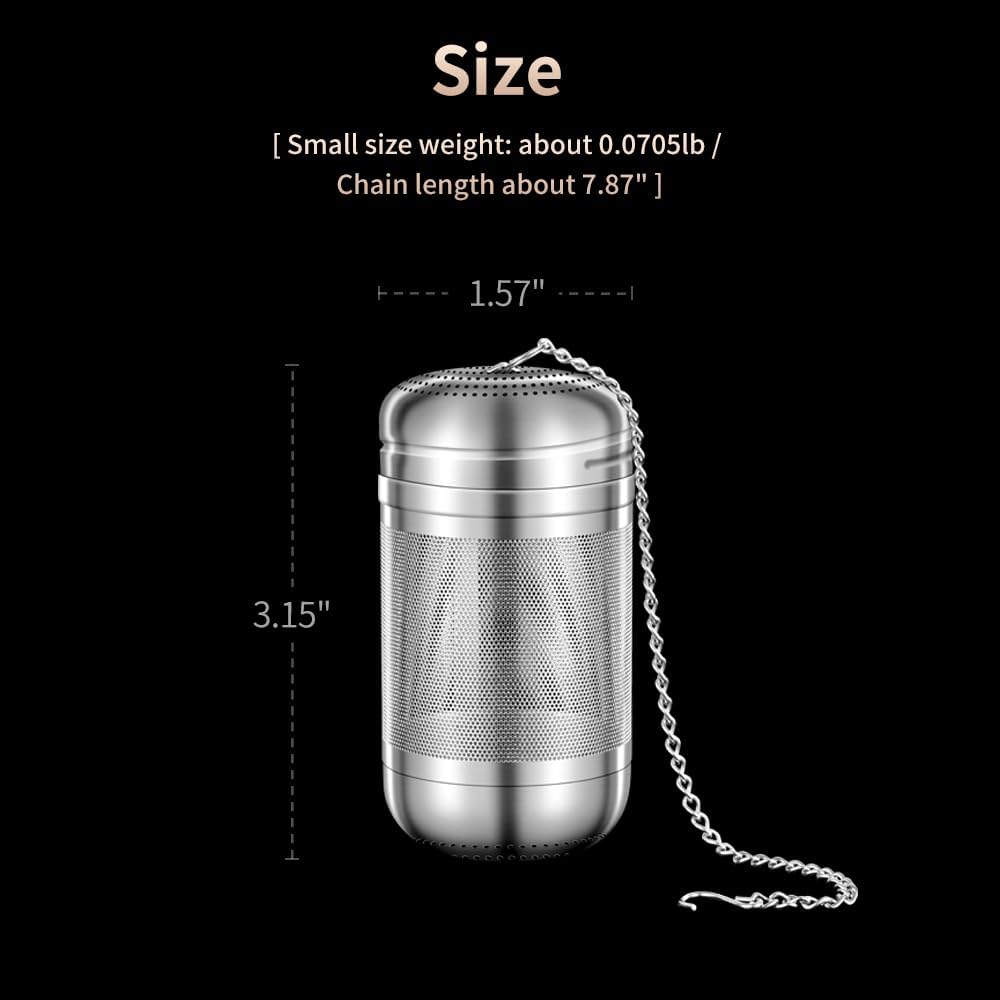 316 Stainless Steel Tea Infuser for Loose Tea & Spice Infuser for Cooking, Extra Fine Mesh Tea Strainers, Steeper for Brew Tea, Spices & Seasonings (1 Pack - Small)