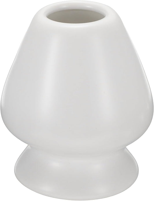 HARFINGTON Ceramic Chasen Stand 73mm Matcha Whisk Holder Teas Set Whisks Stand Traditional Matcha Tea Chasen Holder Tea Set Accessories for Tea Tasting, Matte White