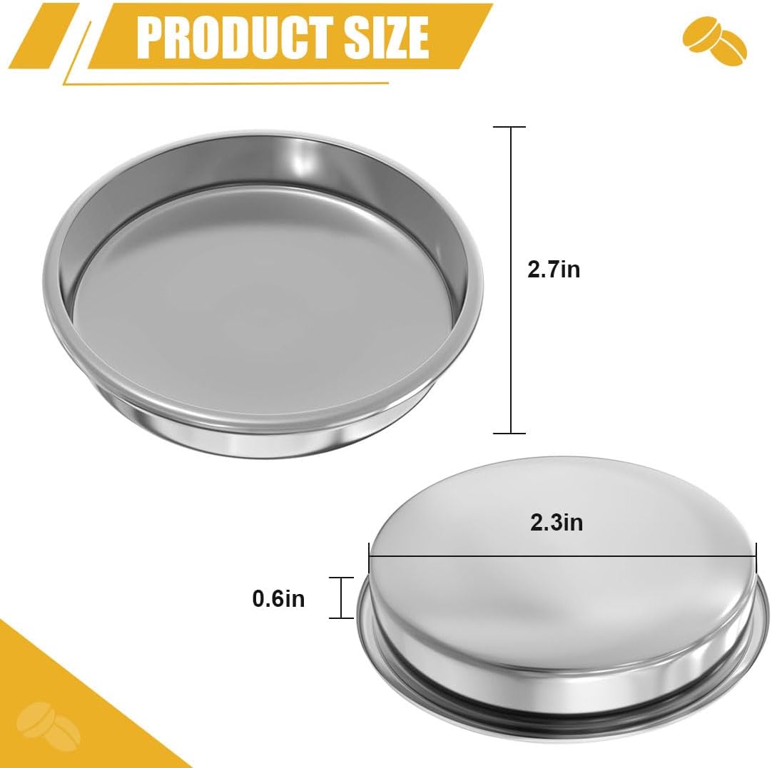 2 PCS Backflush Disk, 58 mm Filter Espresso, Stainless Steel Back Flush Blind Basket for Breville Gaggia Classic and Other Espresso Machines Cleaning Disc