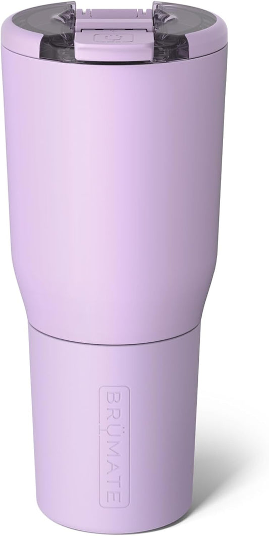 BrüMate Nav 35oz 100% Leak Proof Insulated Travel Tumbler with Magnetic BevLock™ Lid - Double Wall Cup-Holder Friendly Stainless Steel Mug (Lavender)