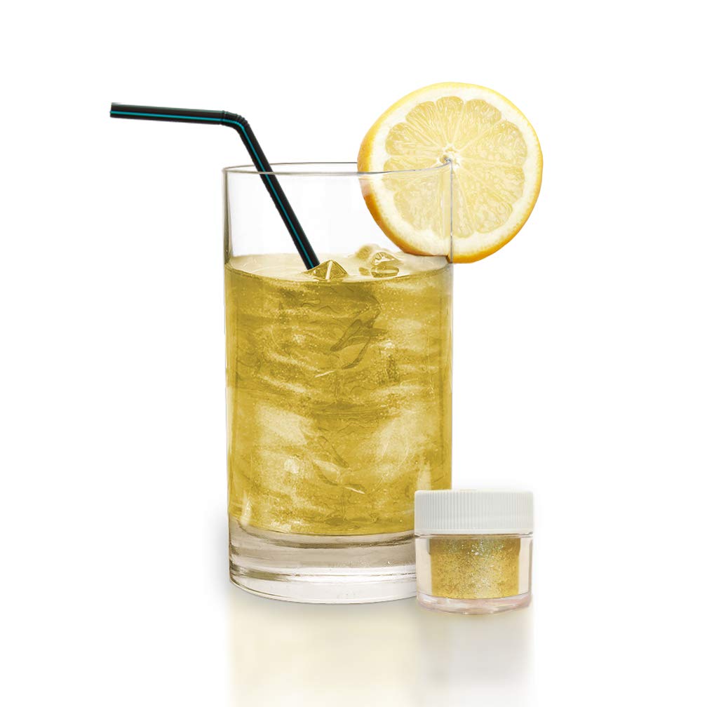Yellow BREW GLITTER Edible Glitter For Drinks, Cocktails, Beer, Garnish Glitter & Beverages | KOSHER & HALAL Certified | 100% Edible & Food Grade | Vegan, Gluten, Nut Free (45g Shaker, Yellow)
