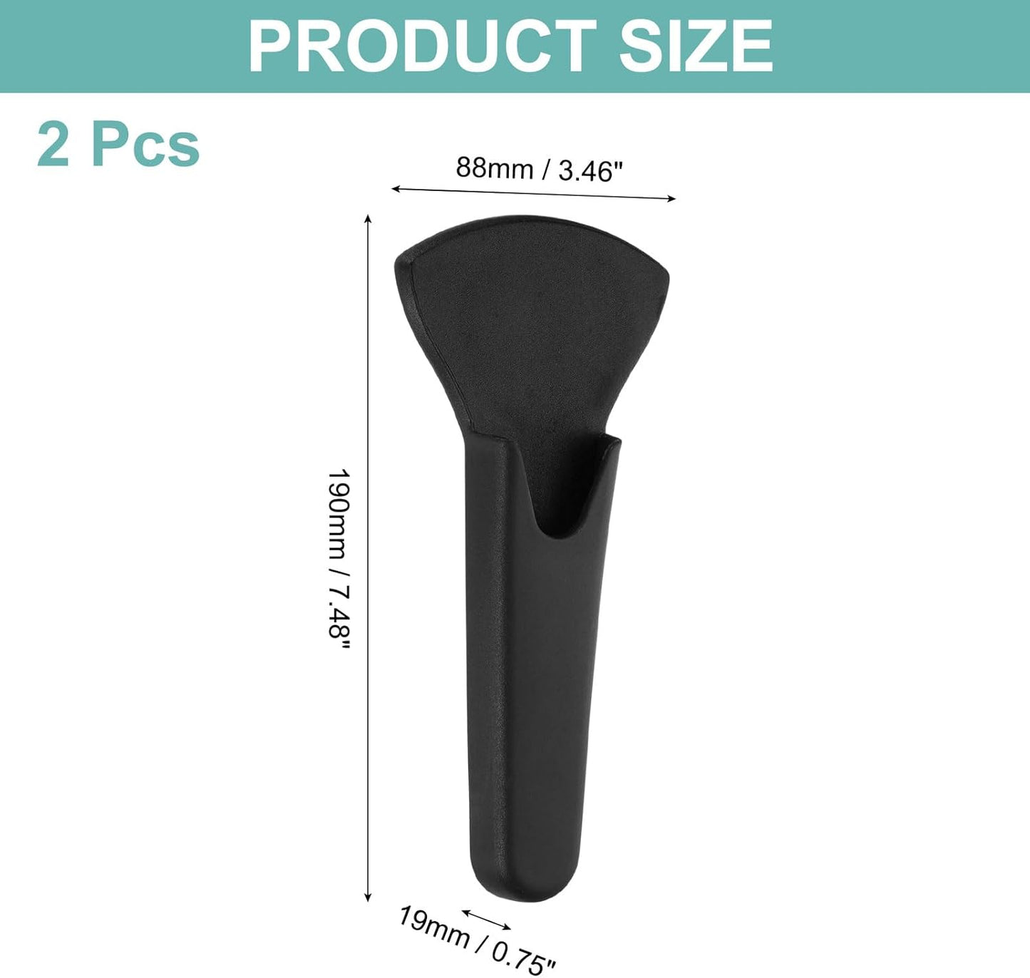 uxcell 2 Pcs Magnetic Scissor Holder, 7.48" x 3.46" Plastic Scissors Cover Durable Waterproof Protector Portable with Round Magnetic Absorber for Kitchen Shears, Black