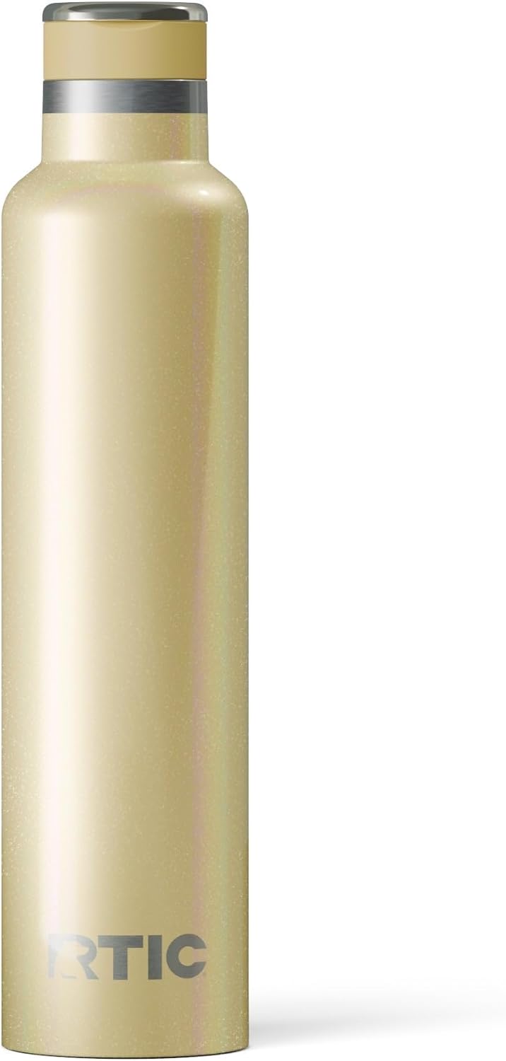 RTIC 26oz Journey Bottle Metal Stainless Steel Vacuum Insulated, BPA Free, Reusable, for Water, Hot and Cold Drinks, Travel, Sports, Camping, Sunlight Glitter