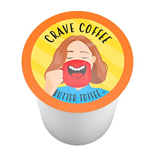 Crave Beverages Pods Compatible with 2.0 K-Cup Brewers, Butter Toffee, 40 Count