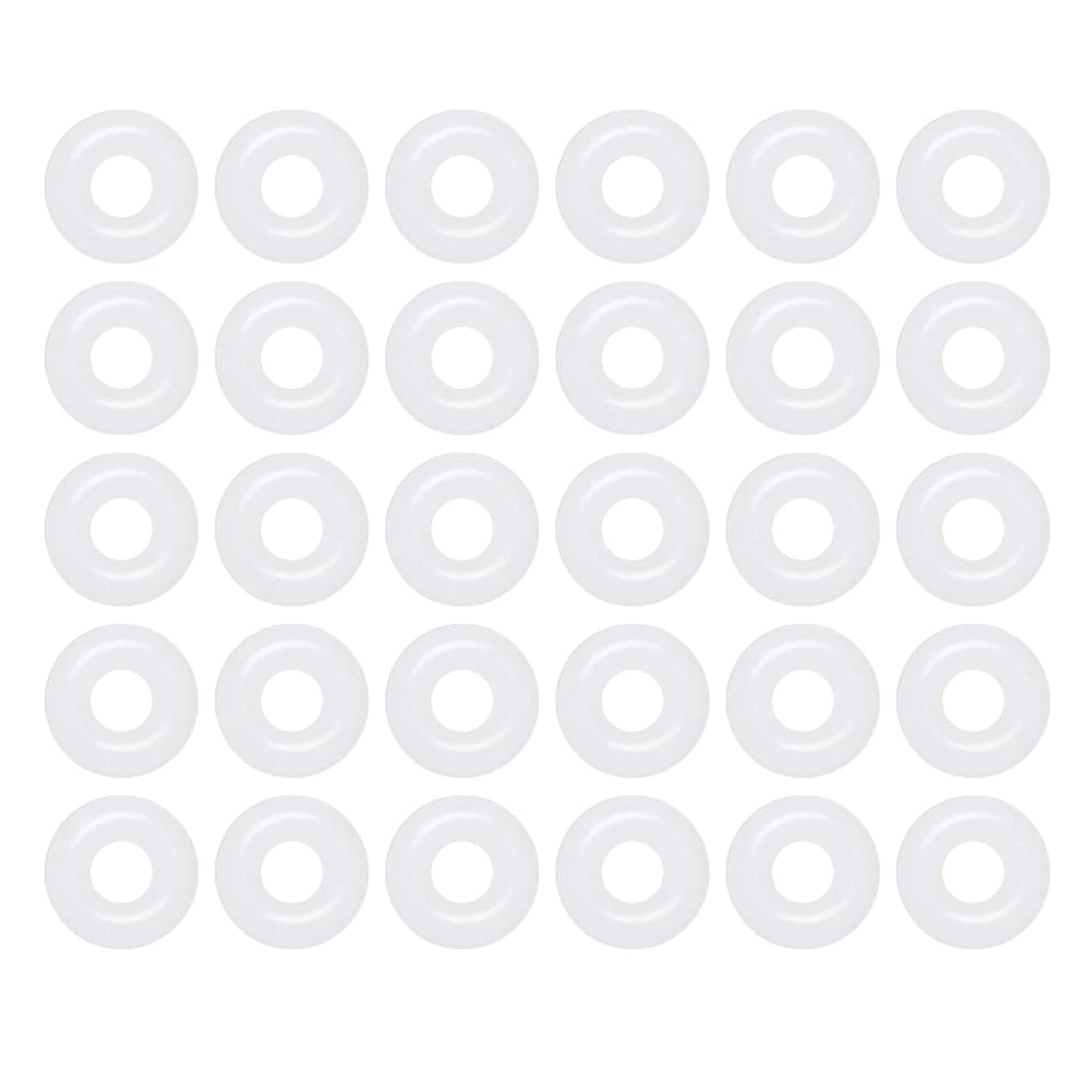 [30 Pcs] Silicone O-Rings White 5.5mm OD 2.5mm ID 1.5mm Width, Metric VMQ Sealing Gasket for Cup Lids, Coffee Maker, Brewing Fitting, Washer, Filter, Pump, Plumbing, Hose, Gauge, Auto, Machine