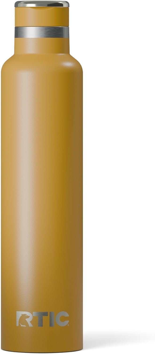 RTIC 26oz Journey Bottle Metal Stainless Steel Vacuum Insulated, BPA Free, Reusable, for Water, Hot and Cold Drinks, Travel, Sports, Camping, Harvest