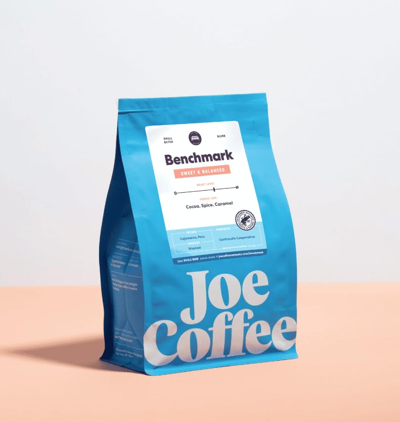 Joe Coffee Company - Benchmark Whole Bean Specialty Coffee, 12 oz Bag | NYC Roaster, Rainforest Alliance Certified, Kosher, Climate-Friendly