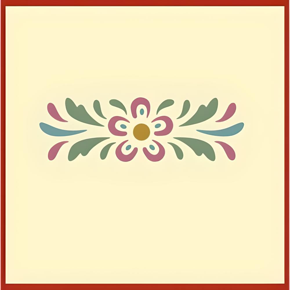 Rosemaling Patterns 24, 26, 27, 29 and 30 Stencils - Set of 5 Motifs - 4" x 1.5" each - Rose-painting - Scandinavian decorative folk painting - Mylar plastic stencil - The Artful Stencil