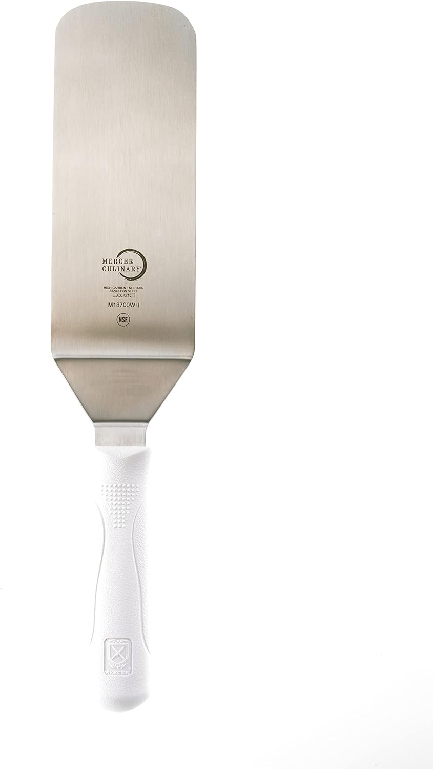 Mercer Culinary Millennia Turner Handle, 8 Inch x 3 Inch Blade, White Handle