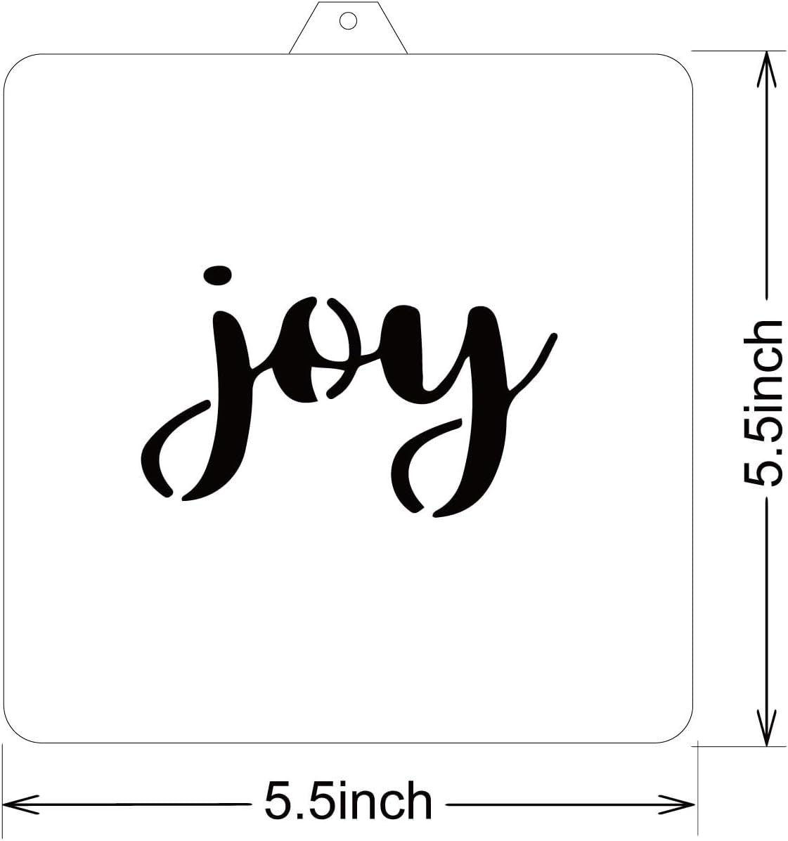 Cookie Cutter and Stencil Set Bundle cookie stencil and cutter kit Joy Hand Lettering Plaque - Cookie Cutter and stencil (Joy)