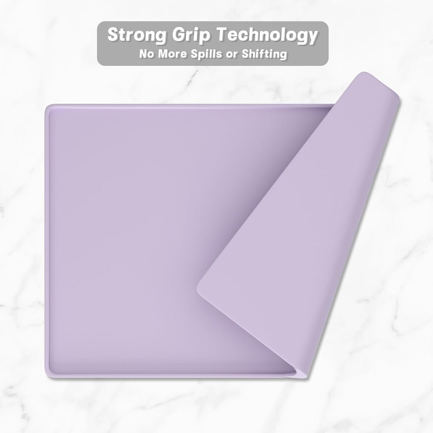 Rnivvi Silicone Coffee Mat, 16" x 24" Waterproof Raised Edge Coffee Bar Mats for Espresso Machine Station Accessories, Heat Resistant Dish Drying Pad for Kitchen Counter, Rubber Bar Decor Pad, Purple