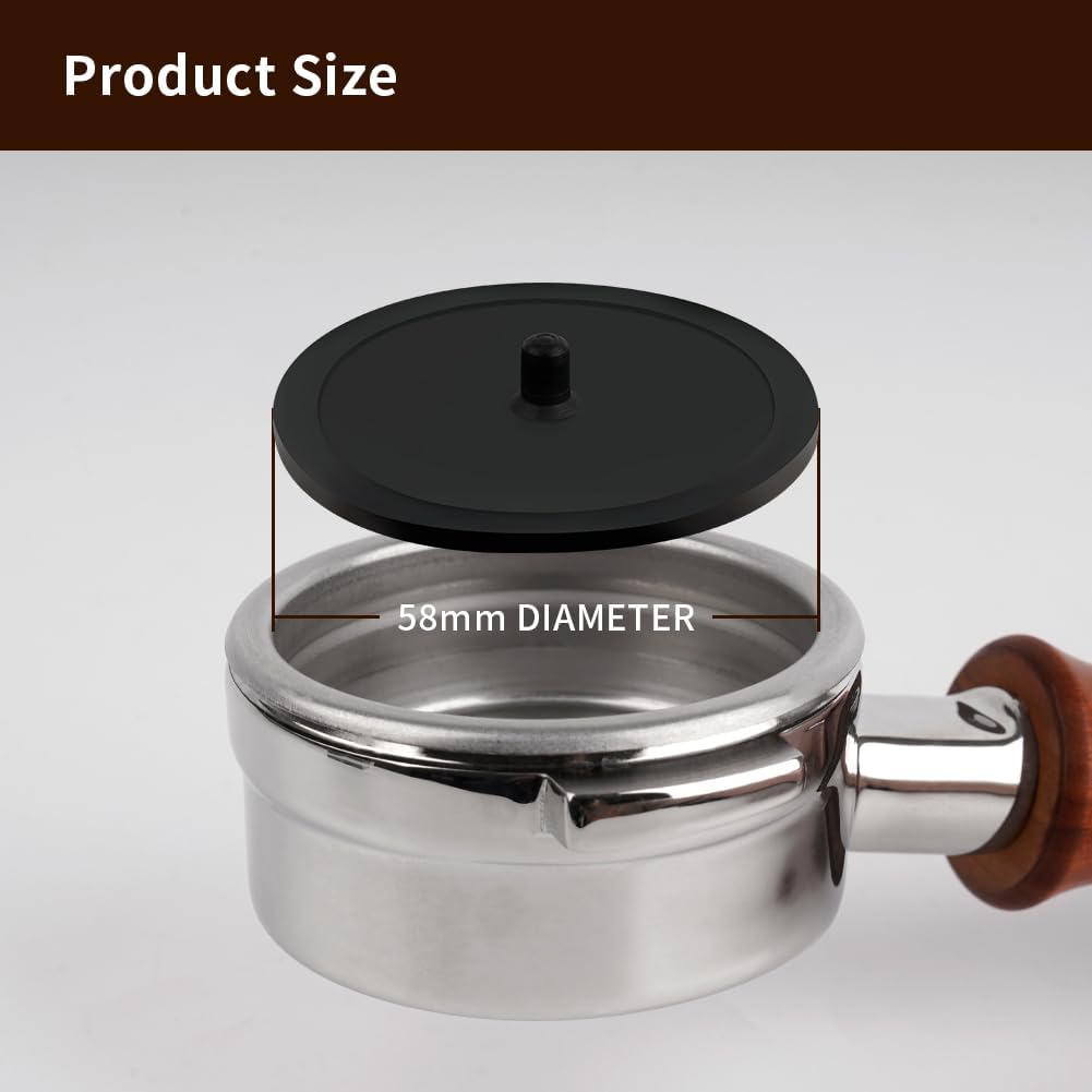 2pcs watchget Espresso Machine Silicone Backflush Disk Blind Insert Espresso Backflush Cleaning Disc Blind Filter for Espresso Machines, 58mm