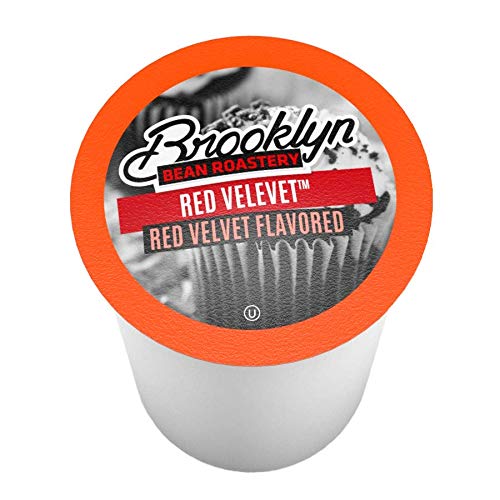 Brooklyn Beans Red Velvet Coffee Pods - Compatible with Keurig 2.0 K Cup Brewers, 40 Count, Dessert-Inspired Red Velvet Flavored