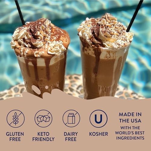 Jordan's Skinny Syrups Sugar Free Coffee Syrup, Mocha Flavor Drink Mix, Zero Calorie Flavoring for Chai Latte, Protein Shake, Food & More, Gluten Free, Keto Friendly, 25.4 Fl Oz, 2 Pack