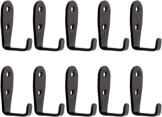 Heavy Duty Wall Hooks,Stainless Steel Screw On Hooks for Hanging Coats Plants Towels Keys Hats,Waterproof Single Shower Hanger Hooks for Garage Kitchen Bathroom 10 PCS (L Shape Small)