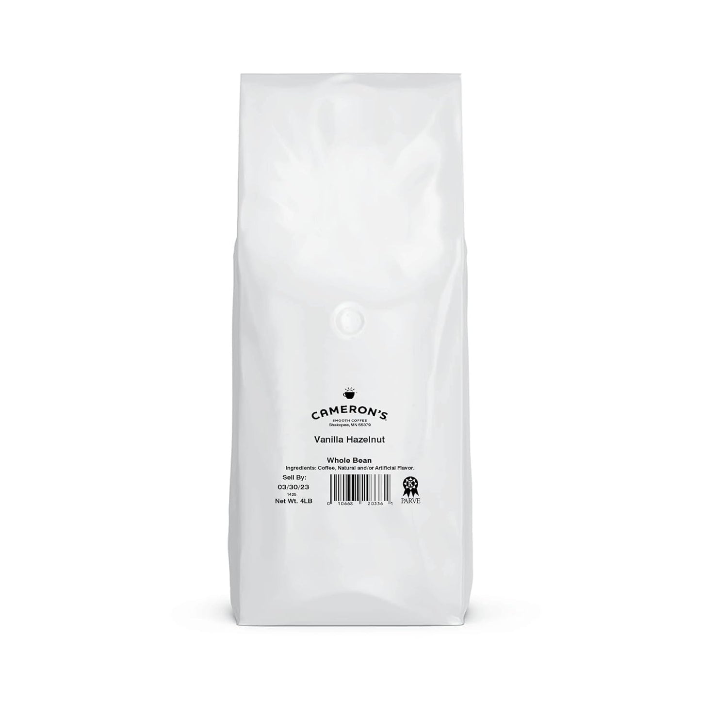 Cameron's Coffee Roasted Whole Bean Coffee, Flavored, Vanilla Hazelnut, 4 Pound