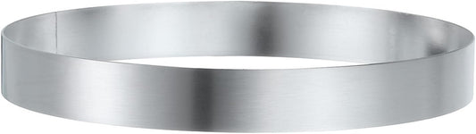 HARFINGTON Round Cake Ring 5.9 x 1 Inch Seamless Stainless Steel Pastry Mousse Dessert Ring Mirror Coating for Baking Cooking English Muffins Crumpet Making Tool