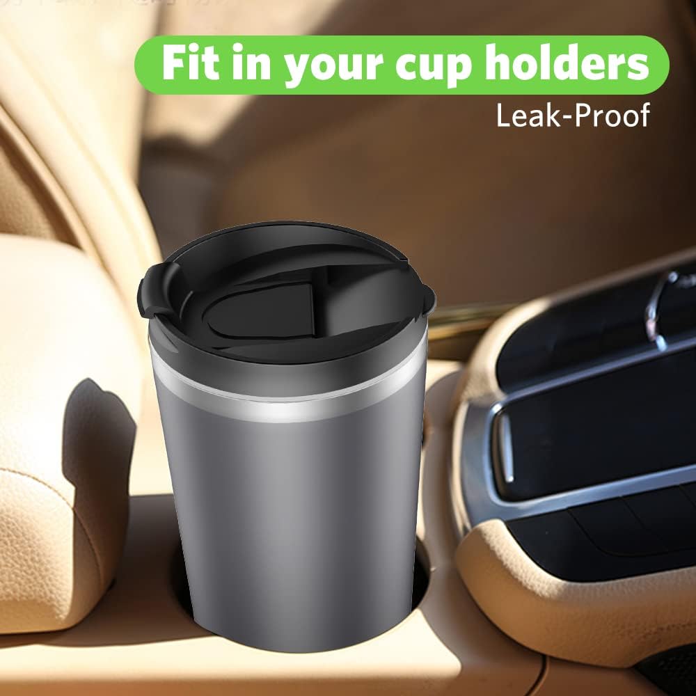Insulated Coffee Mug with Ceramic Coating, 18oz Travel Mug with Leak-proof Lid, Vacuum Double-wall Tumbler, Stainless Steel Thermal Cup for Tea, Hot Cocoa, Cold Beverage, Ice Drinks