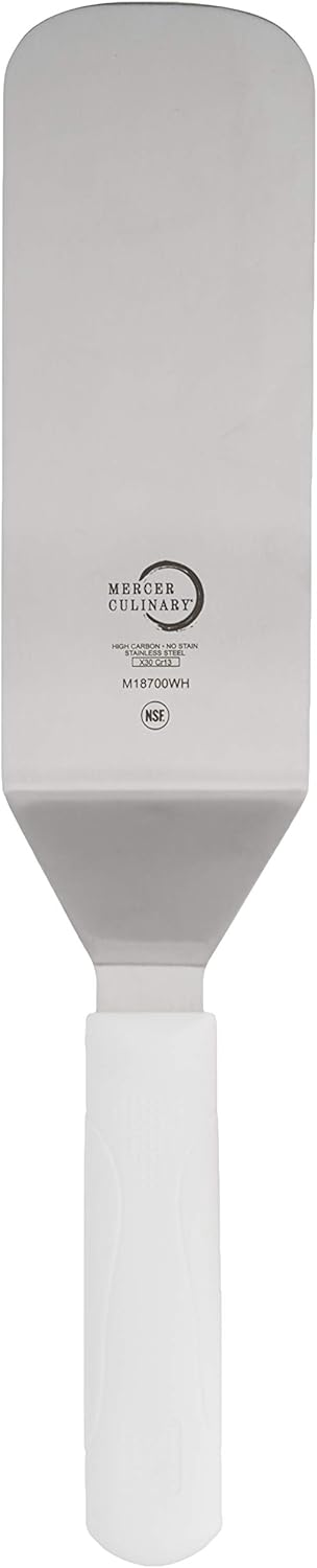Mercer Culinary Millennia Turner Handle, 8 Inch x 3 Inch Blade, White Handle