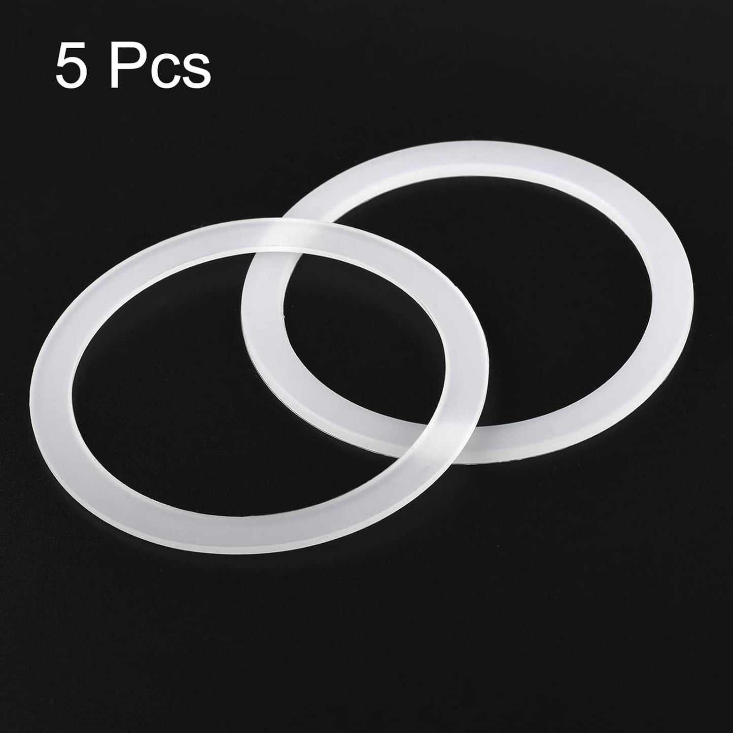 MECCANIXITY Gasket Seal Coffee Maker White Silicone Ring Replacement 72x88x2.5mm for 12-Cup Aluminium Coffee Pot, Pack of 5