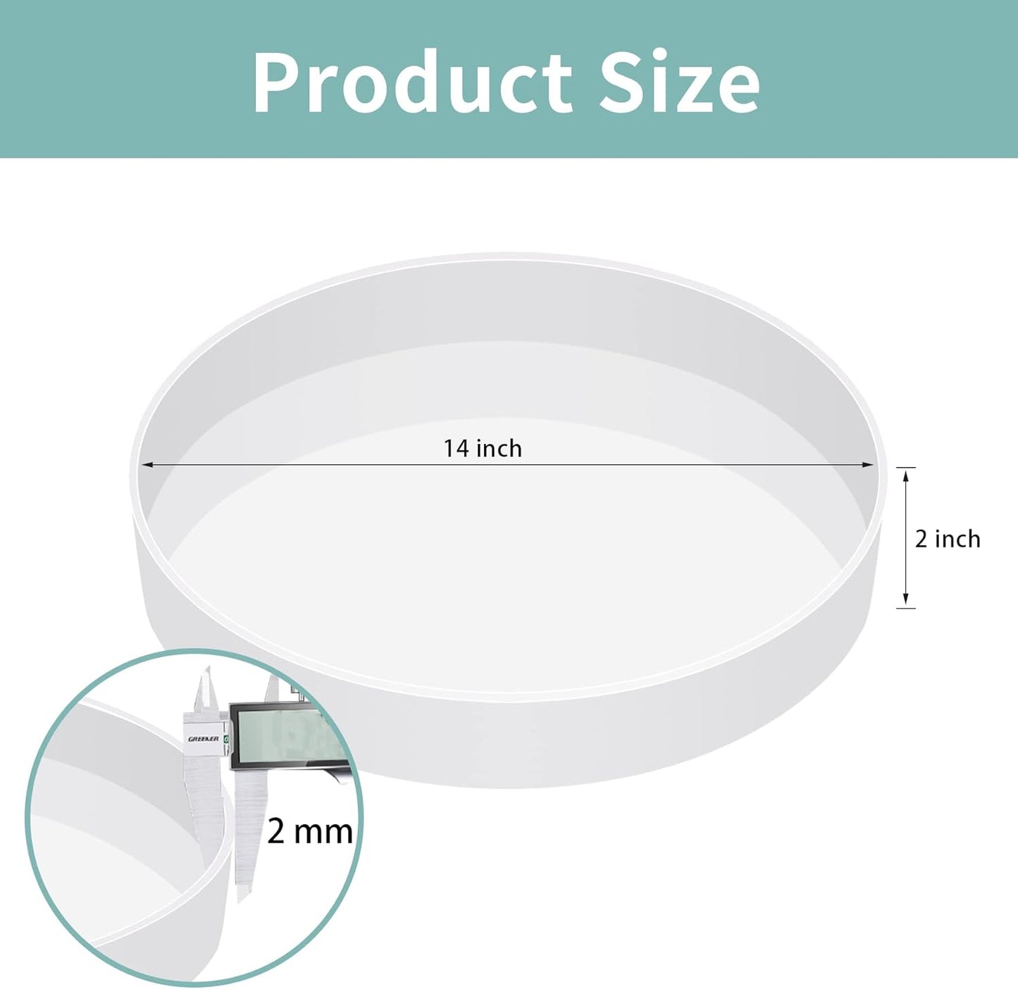 Extra Large Resin Table Mold 14 Inch Round Silicone Epoxy Resin Molds for River Table, DIY Crafts,Cutting Board, Desktop Decoration