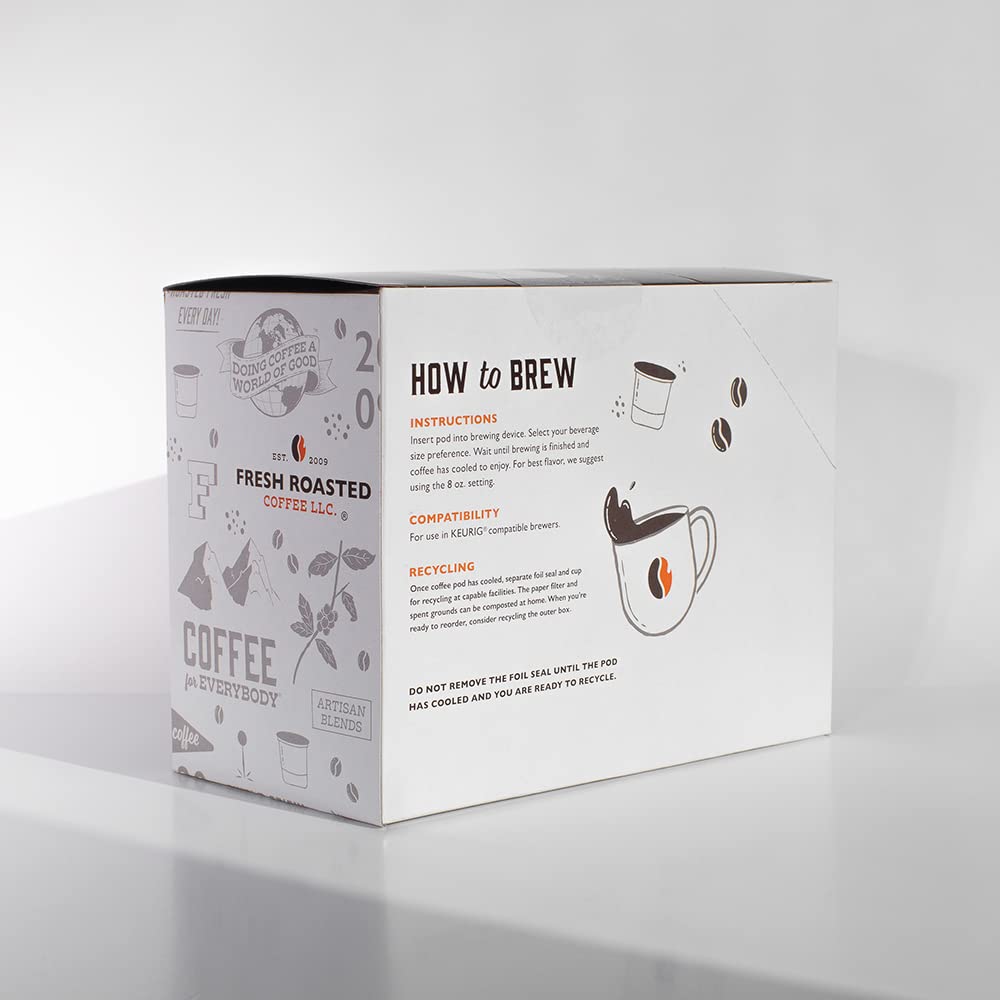 Fresh Roasted Coffee, Anniversary Blend, Medium Roast, 24 Pods for K Cup Brewers