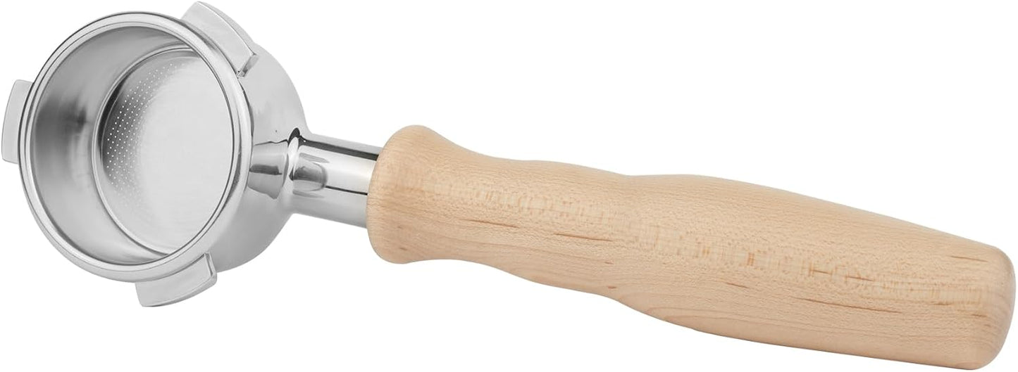 LILQ 54mm Naked Bottomless Portafilter Compatible with Breville Barista Express, Barista Pro, Bambino, and More – 18-20g basket included (Maple, 54mm)