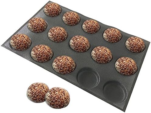 Bluedrop Silicone Hamburger Bread Forms Round Shape Bread Tray Silicone Perforated Silicone Bakery Molds Crusty Bread Bakeware