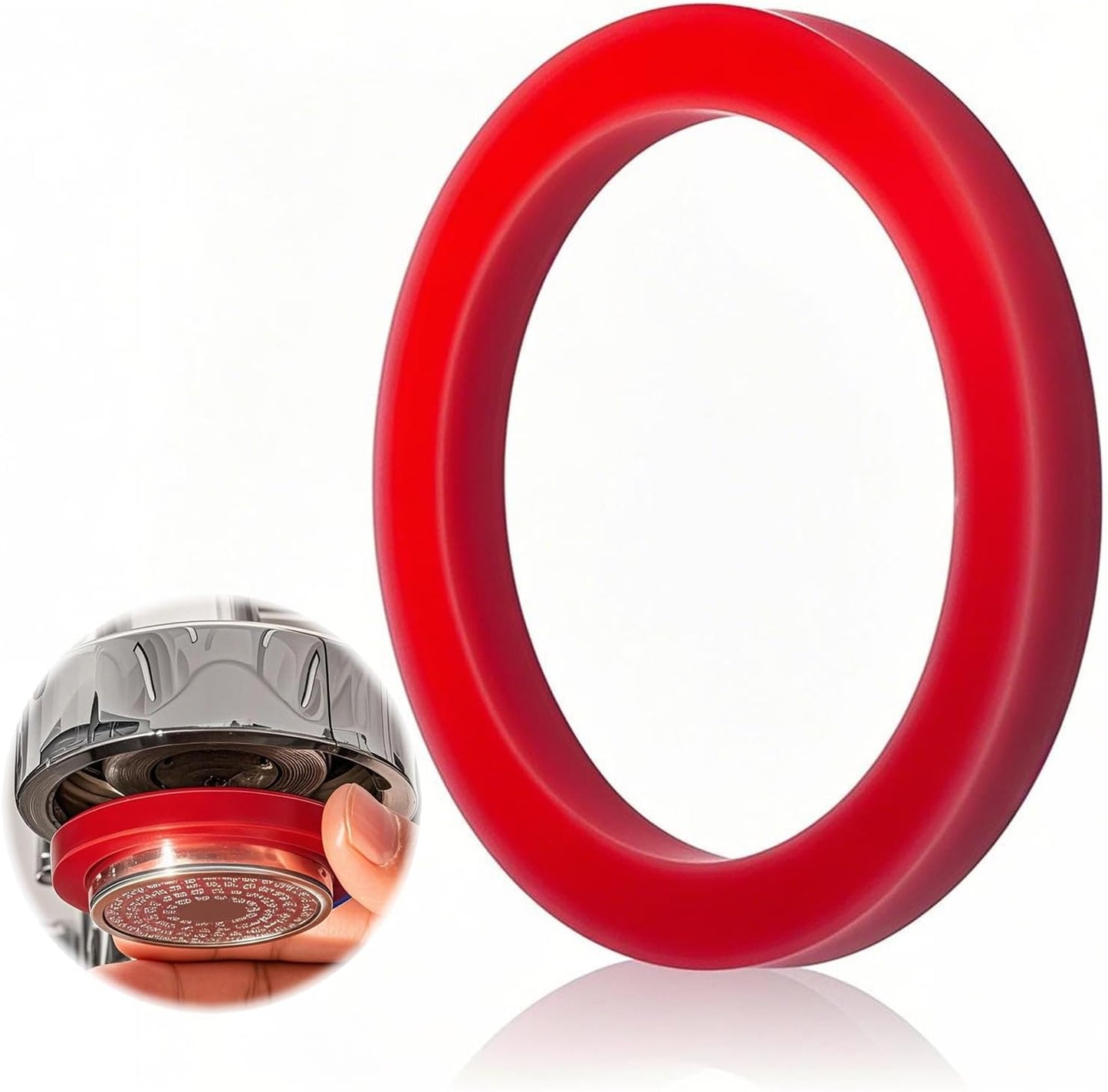 Silicone Gasket made for E61 Espresso Machines, Red O Ring Gasket Replacement 8mm, Compatible with Gaggia Classic Pro, Rocket Espresso, ECM, Quickmill, Vibiemme, Lelit 58mm, Wega, San Remo