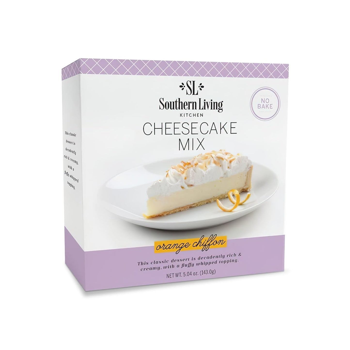 Gourmet Cheesecake Mix, No Bake Cheesecake Cake Mix, Orange Chiffon Cheesecake by Southern Living, Rich, Creamy, Moist and Fluffy Whipped Topping
