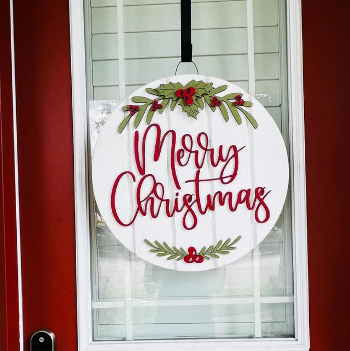 Large Christmas Stencils 12” Christmas Stencil for Painting on Wood Holiday Stencils for Crafts Reusable Merry Christmas Drawing Templates for Door Hanger Porch Wreath Doormat Decor