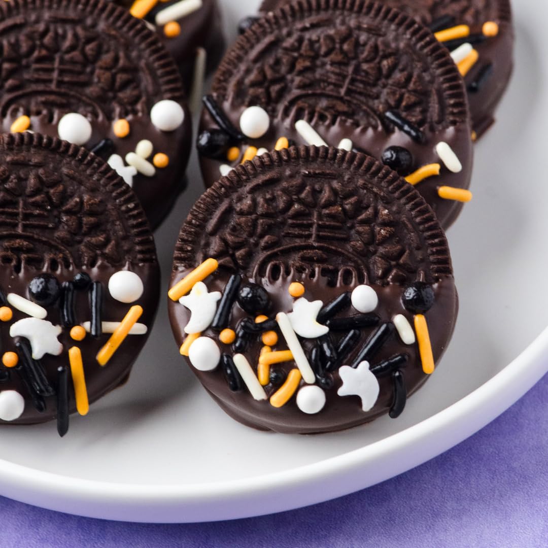 Sweets Indeed Natural Dye Free Halloween Sprinkles, Edible Sprinkle Mix, Perfect for Cake Decorations, Baking, Ice Cream, Cookies, Cupcake Topper (Natural Halloween Mix)