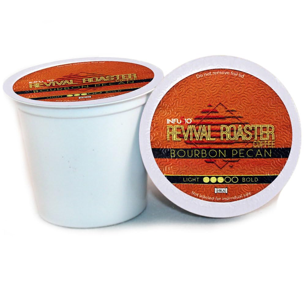 InfuSio Coffee Pods – 96 Count, Bourbon Pecan (Flavored Coffee) Single Serve Coffee Pods for Keurig K Cup® Brewers, Compatible with Keurig 2.0 Brewers