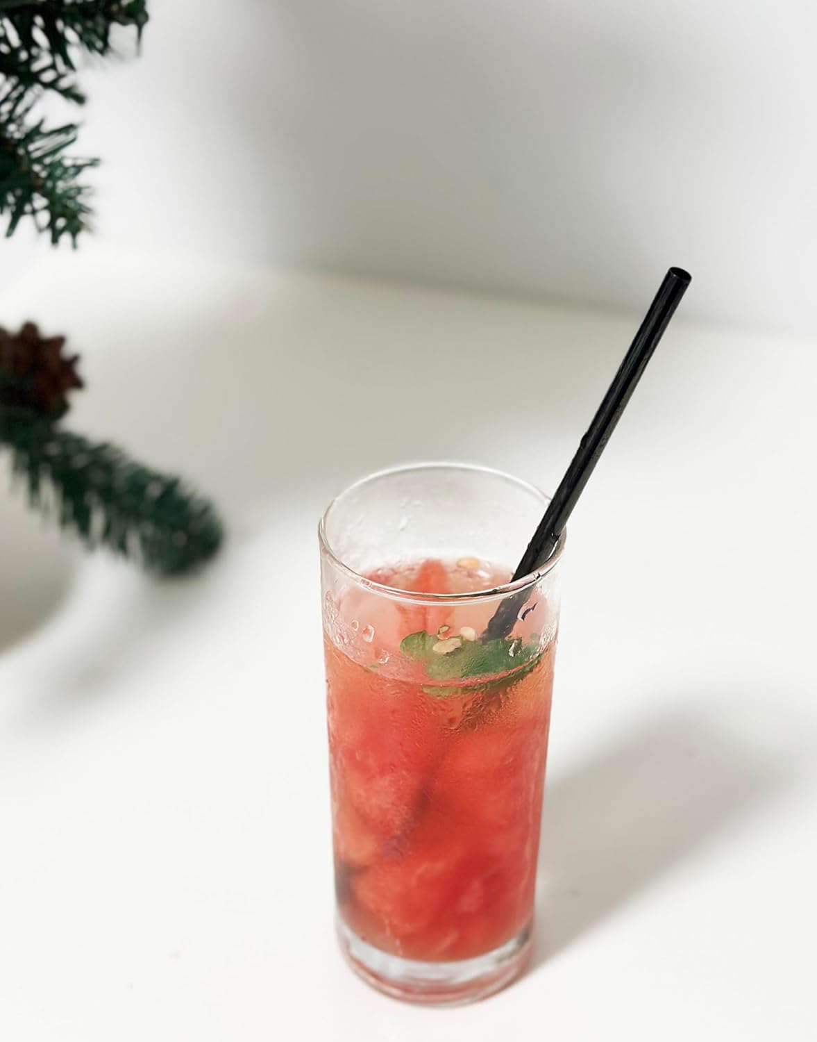 10 Pcs Stainless Steel Straws, Reusable Drinking Straws, 5 Straight + 5 Bent Metal Straws Set With 2 Pcs Cleaning Brushes (Black, 8.5 Inch)