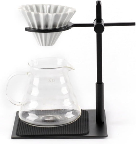 AUNMAS Adjustable Aluminum Alloy Pour Over Coffee Stand Dripper Station, Easy To Operate, Portable for Home and Office Use