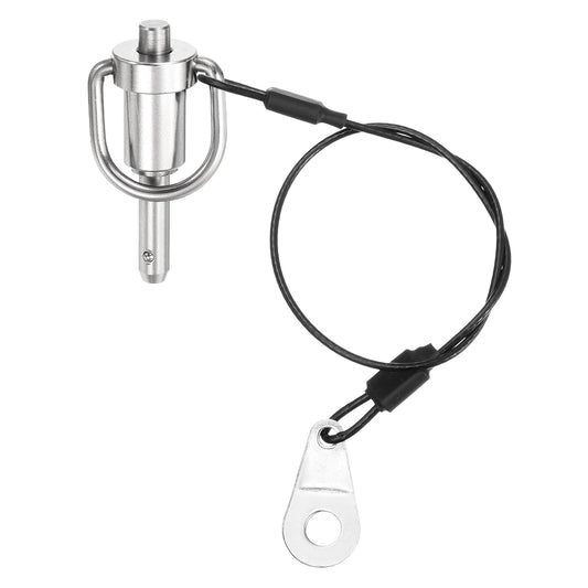 uxcell 1 Pcs Quick Release Pin, 1/4" x 0.6" (Dia. x L) Push-Button Ball Locking Pin, 304 Stainless Steel, Silver