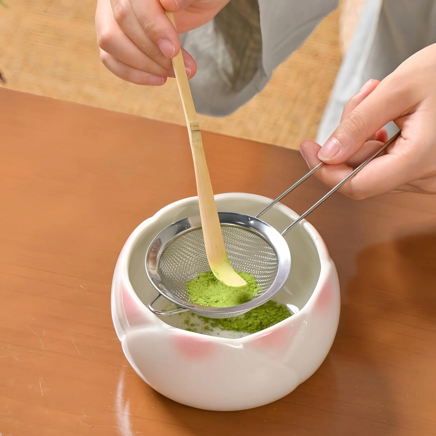 8 pieces Handmade Gift box set of ceramic matcha bowl, Japanese retro high appearance level tulip matcha bowl