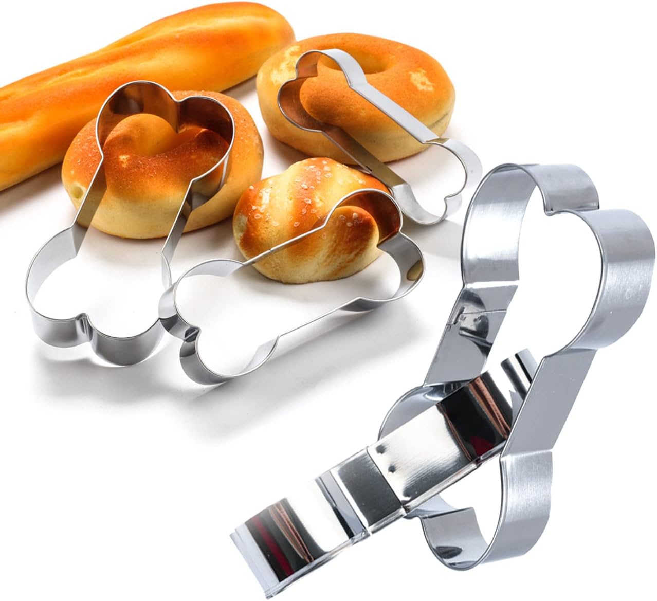 Puppy Dog Paw Bone Silicone Chocolate Moulds，Silicone Dog Treat Mold - 5 Pack