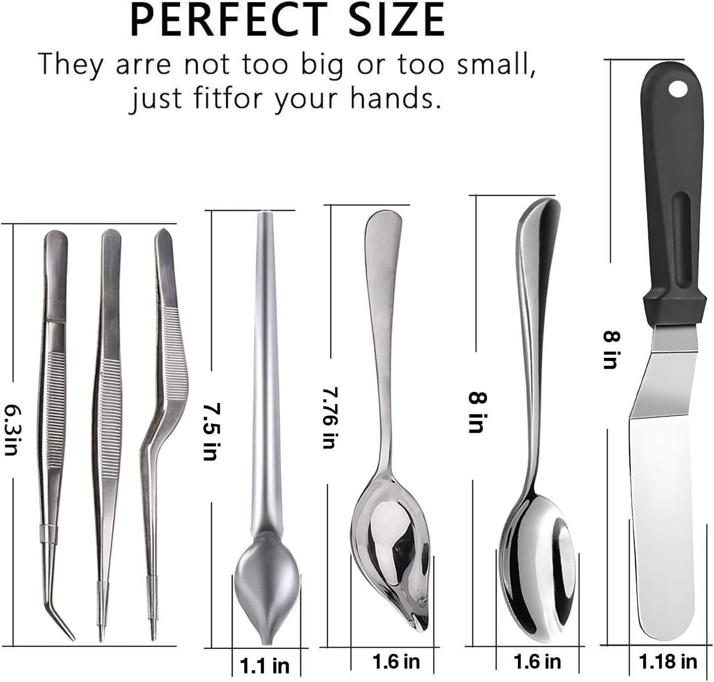 7 Piece Stainless Steel Culinary Specialty Tools Set for Professional Chefs and Home Cooks