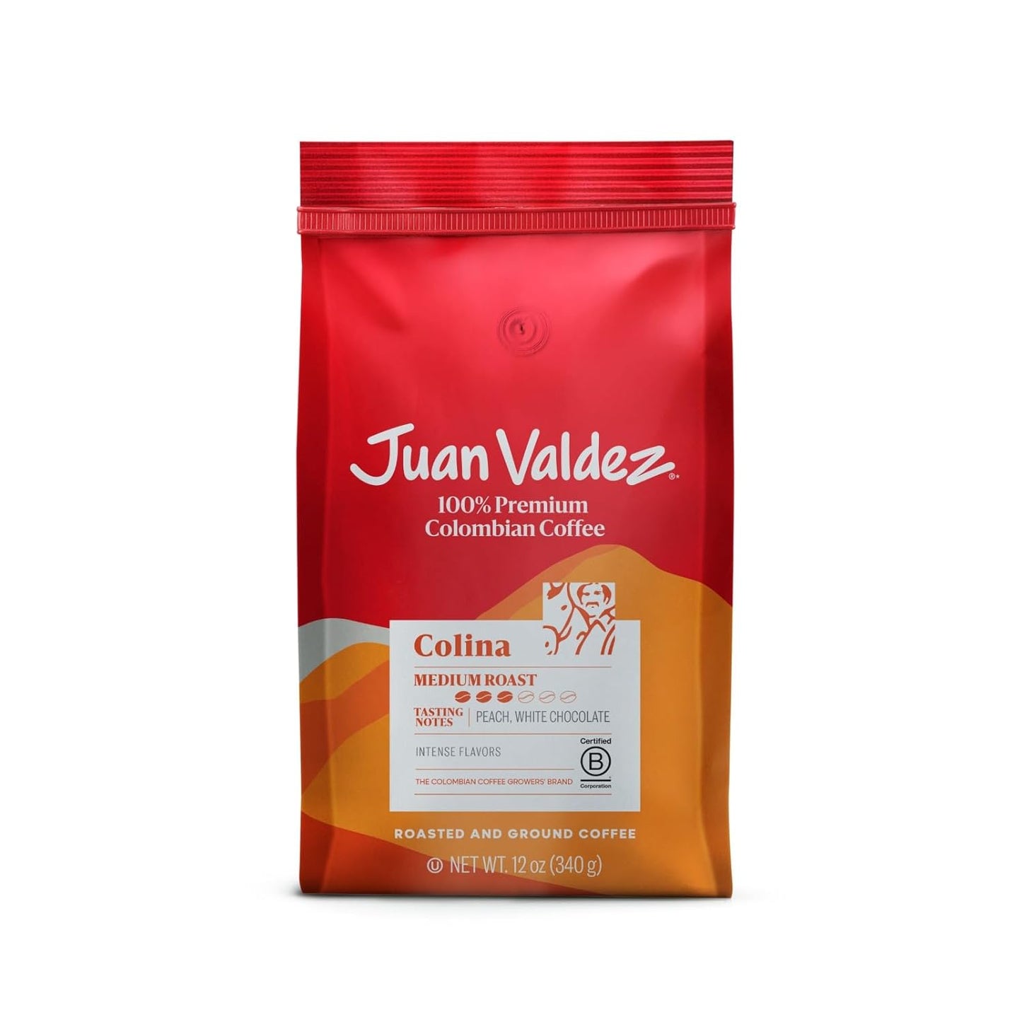 Juan Valdez Colina Ground Coffee, Balanced Roast 12 OZ - Premium Colombian Coffee - Unique “Caracolito” beans produce a coffee of balanced flavor (Pack of 3)