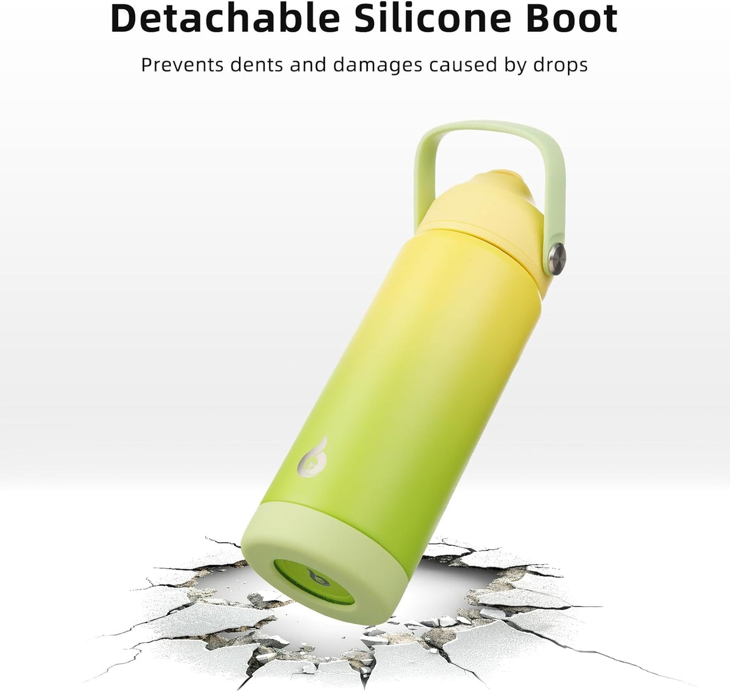 BJPKPK Insulated Water Bottle with Straw Lid, 40oz Large Thermos, BPA Free Leak Proof Stainless Steel Metal Water Bottles, Tumblers, Cups, Flasks for Travel, Sports,Fresh Green