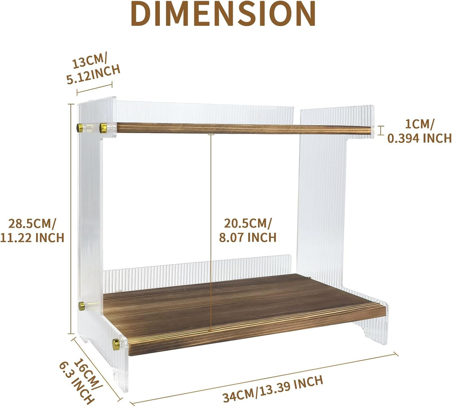 Coffee Bar Organizer,2 Tier Coffee Station, Home Storage Cups for Kitchen Countertop, Holds Cups, Coffee Beans, Placing Mugs