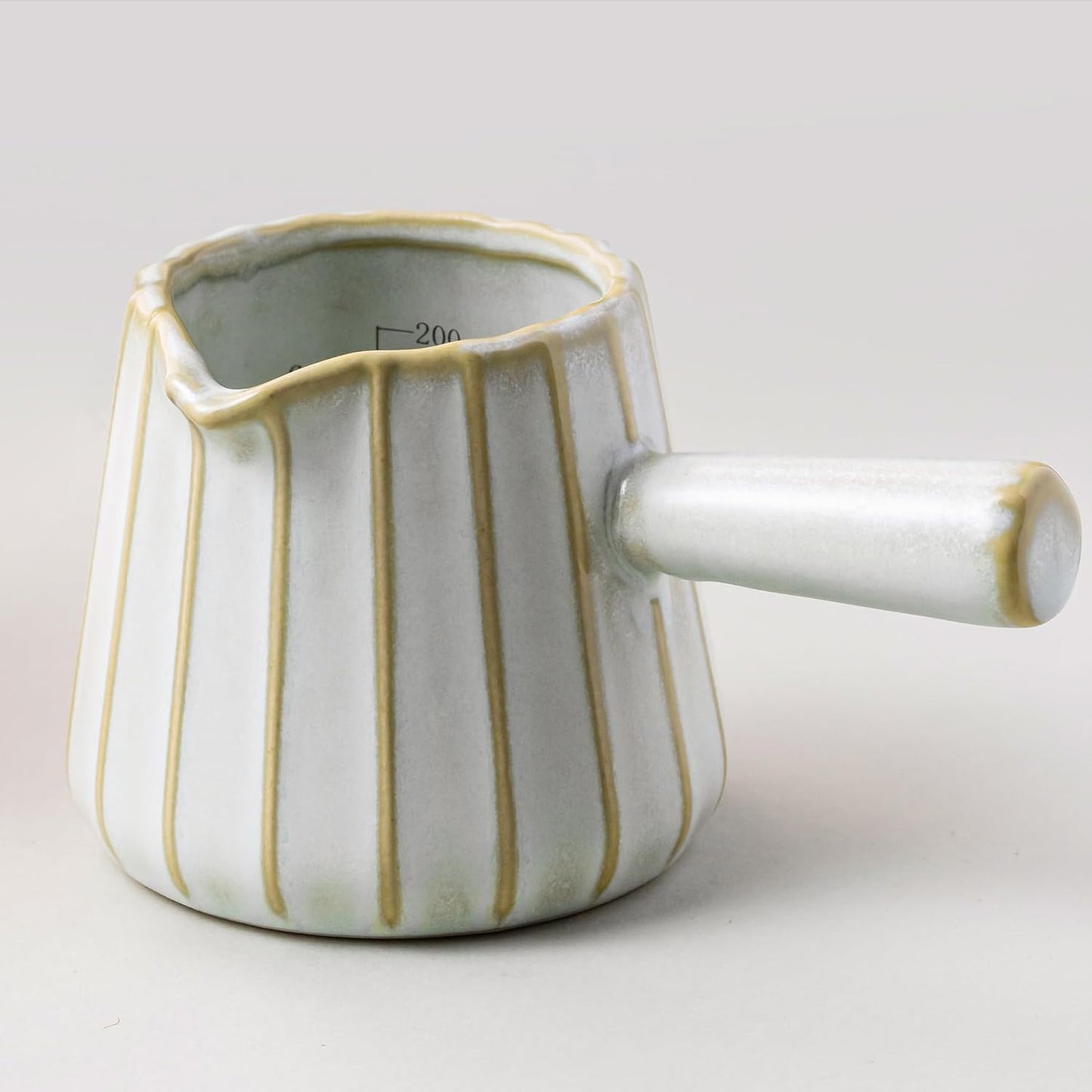 Espresso Cups, Ceramic Espresso Measuring Cup with Handle, Expresso Shots Cups with Scale, Espresso Accessories, 200ML /6 OZ, Light Green