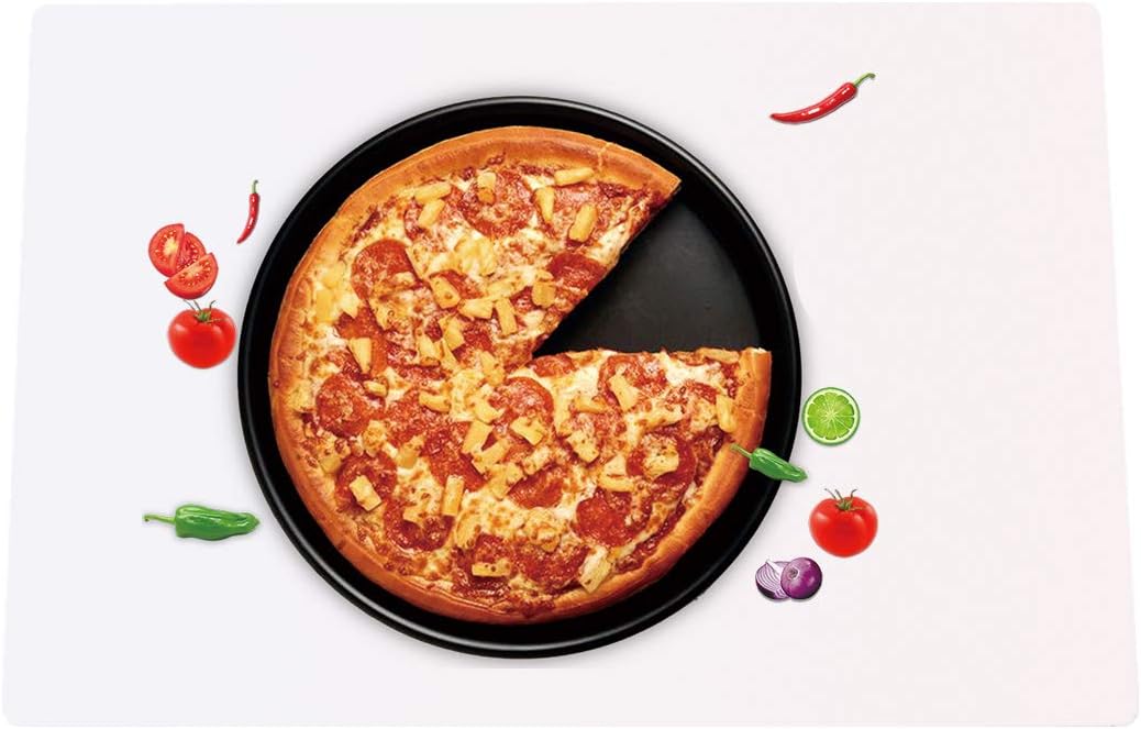 Extra Large Mulitpurpose Silicone Placemat,Countertop Protector, Kitchen Counter Mat, Table Mat, Heat Resistant, Washable, Non Slip ...… (Translucent -2PCS, 23.6X 15.8inch)