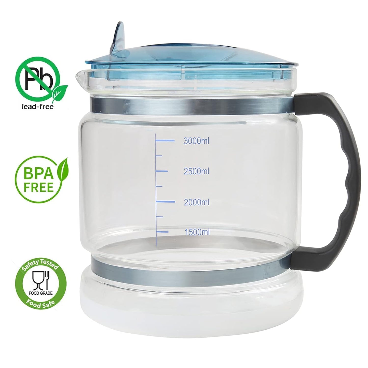 1 Gallon/ 4l Water Glass Carafe for Distiller,Replacement Distilled Water Jug Compatible with Counter Top Water Distiller Filter